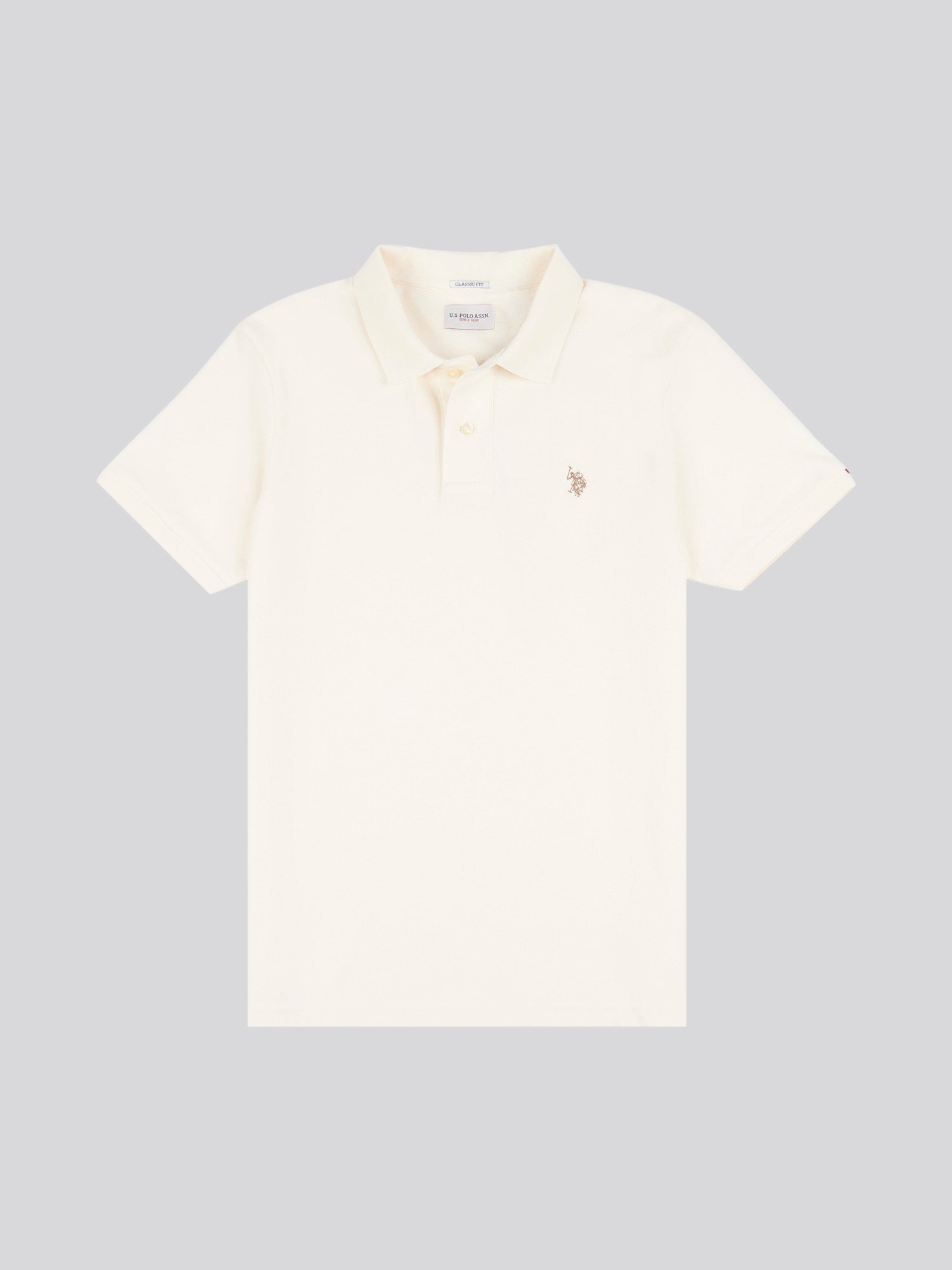 Mens Pique Polo Shirt in Whisper White