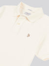 Mens Pique Polo Shirt in Whisper White