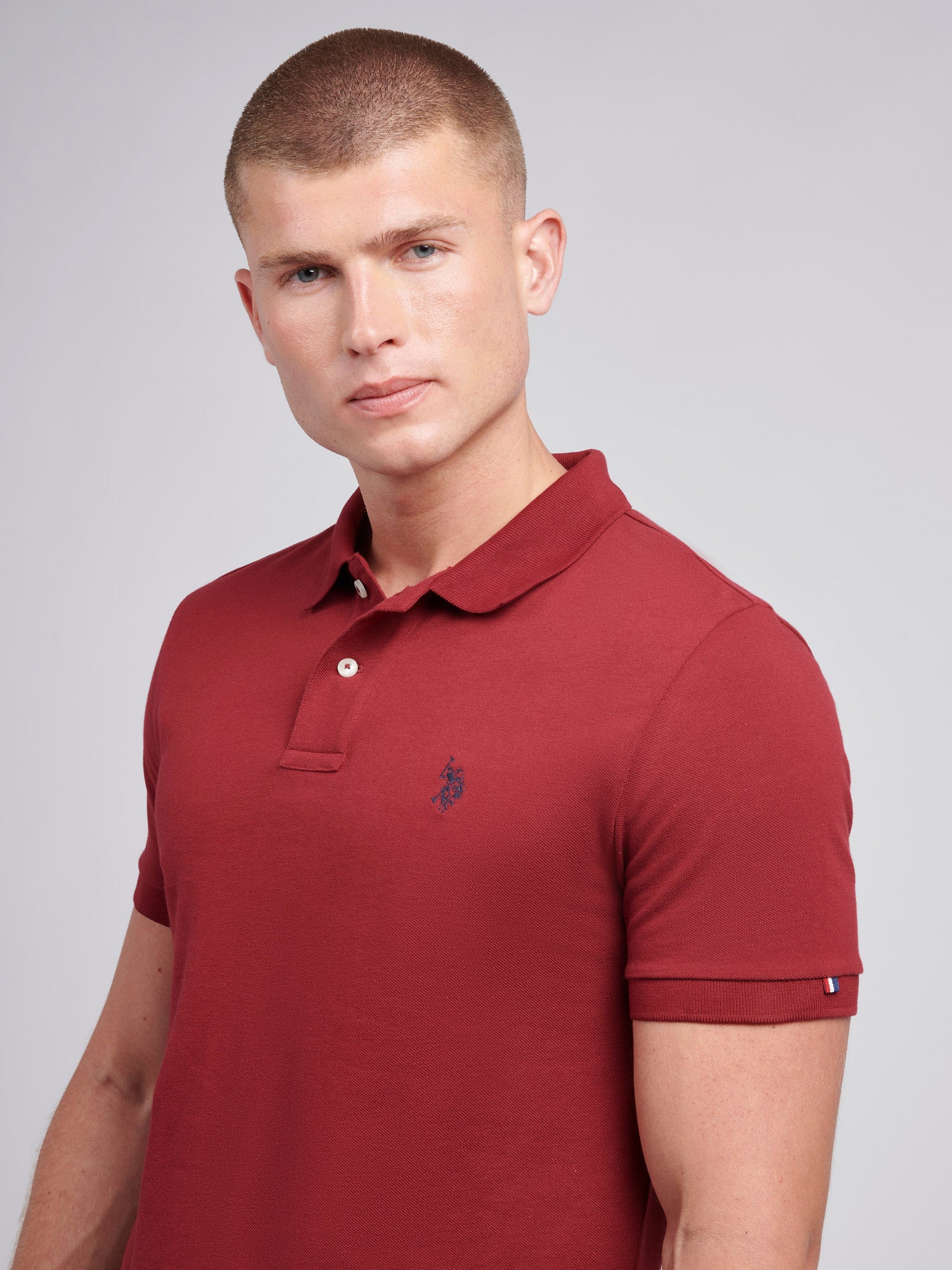 2 For £75 Offer - Mens Pique Polo Shirt in Tibetan Red