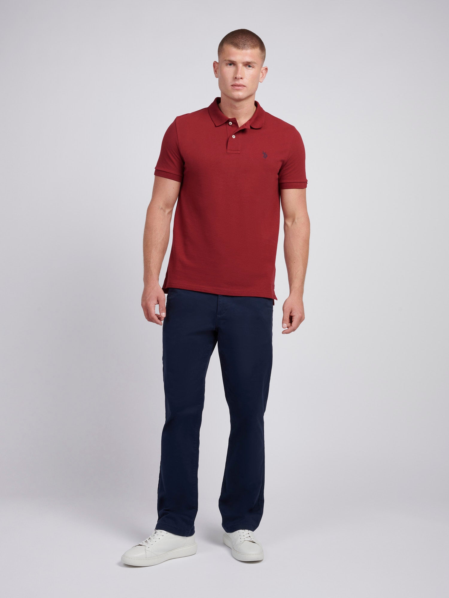 2 For £75 Offer - Mens Pique Polo Shirt in Tibetan Red