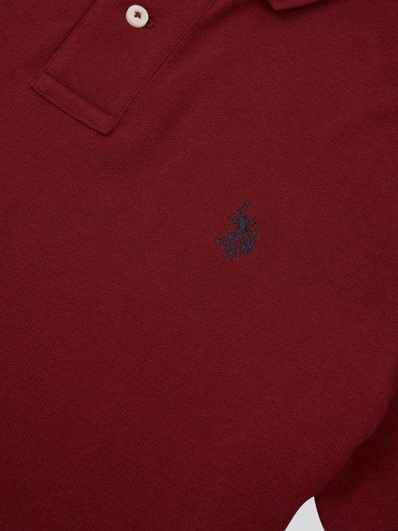 2 For £75 Offer - Mens Pique Polo Shirt in Tibetan Red