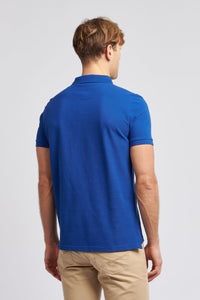 Mens Pique Polo Shirt in Sodalite Blue