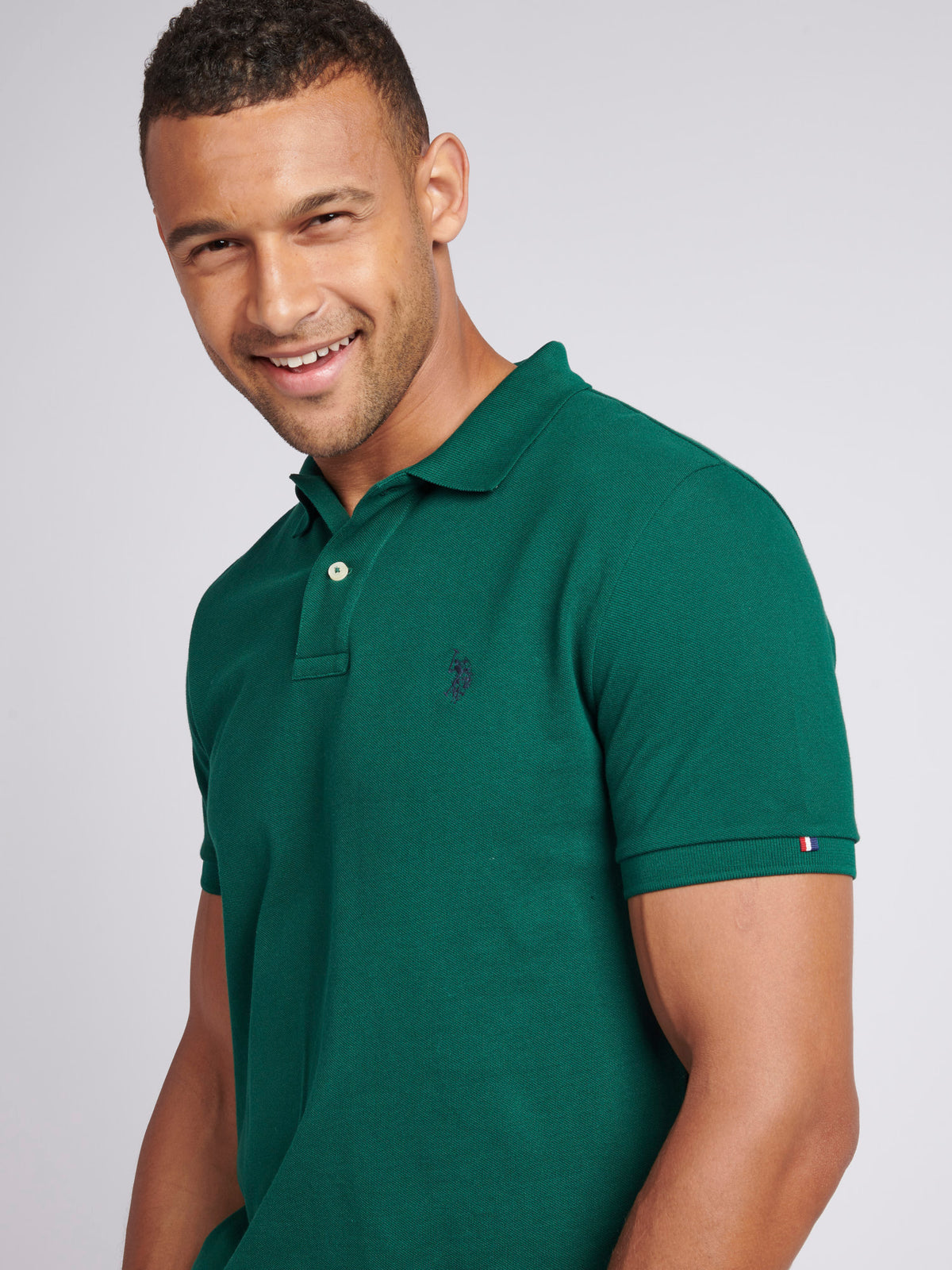 2 For £75 Offer - Mens Pique Polo Shirt in Rain Forest