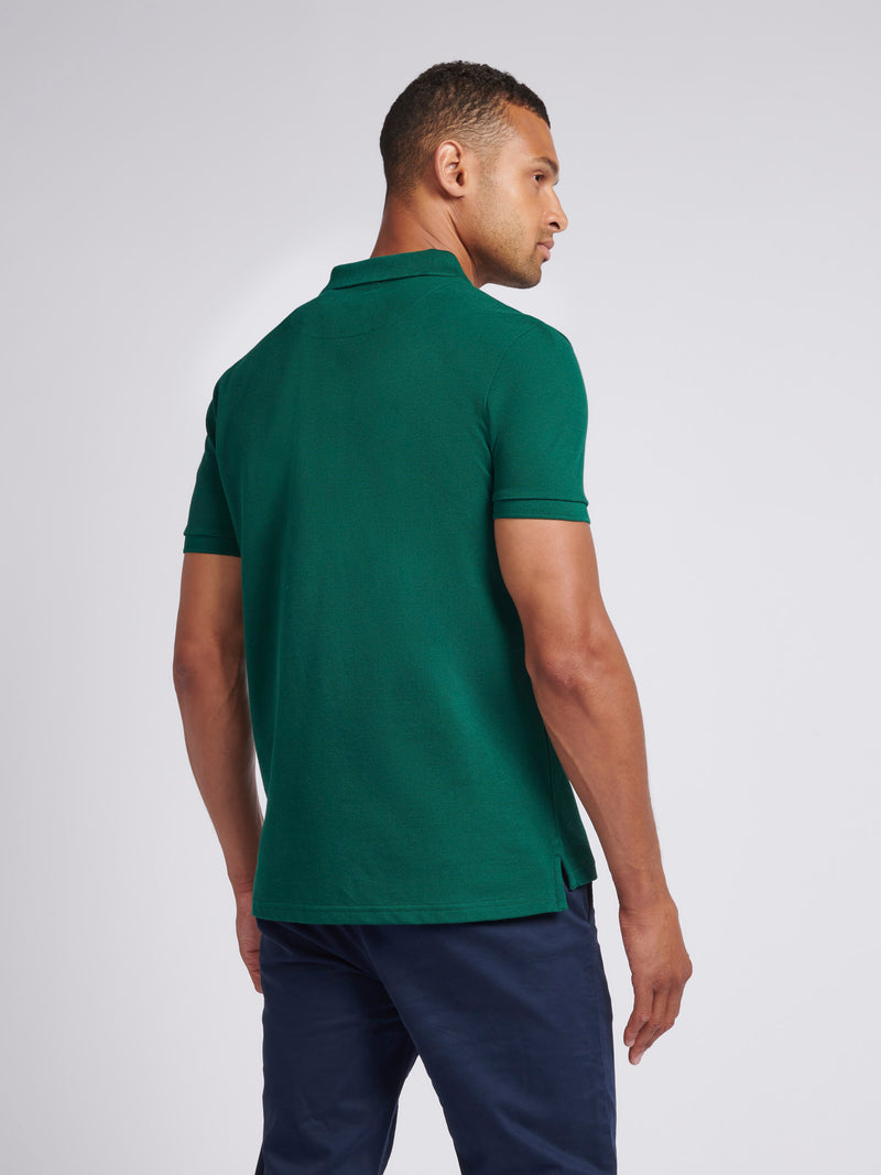 2 For £75 Offer - Mens Pique Polo Shirt in Rain Forest