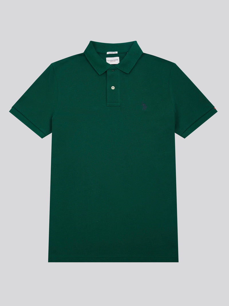 2 For £75 Offer - Mens Pique Polo Shirt in Rain Forest