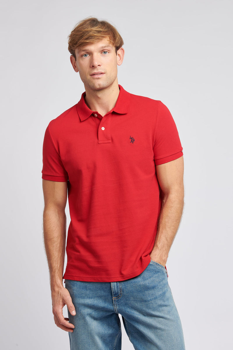 2 For £75 Offer - Mens Pique Polo Shirt in Haute Red