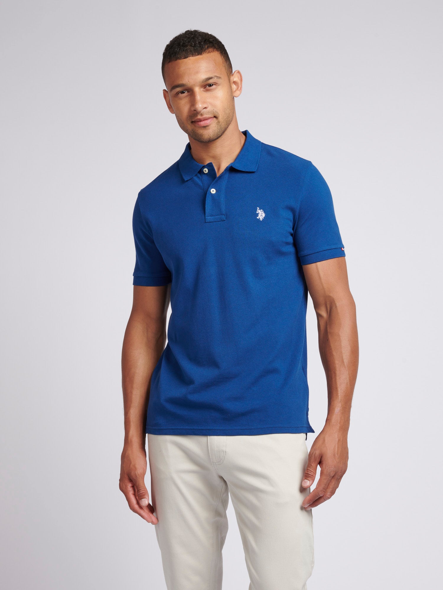 2 For £75 Offer - Mens Pique Polo Shirt in Navy Peony