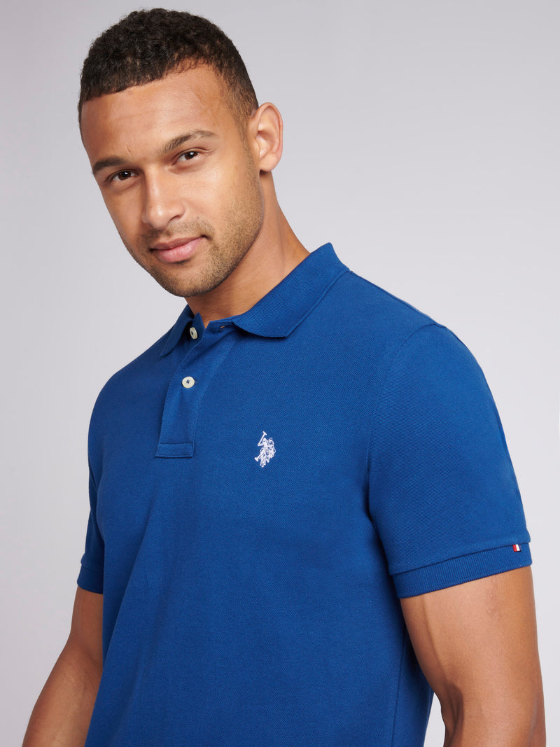 2 For £75 Offer - Mens Pique Polo Shirt in Navy Peony