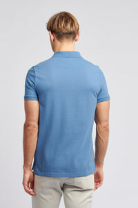 2 For £75 Offer - Mens Pique Polo Shirt in Blue Horizon