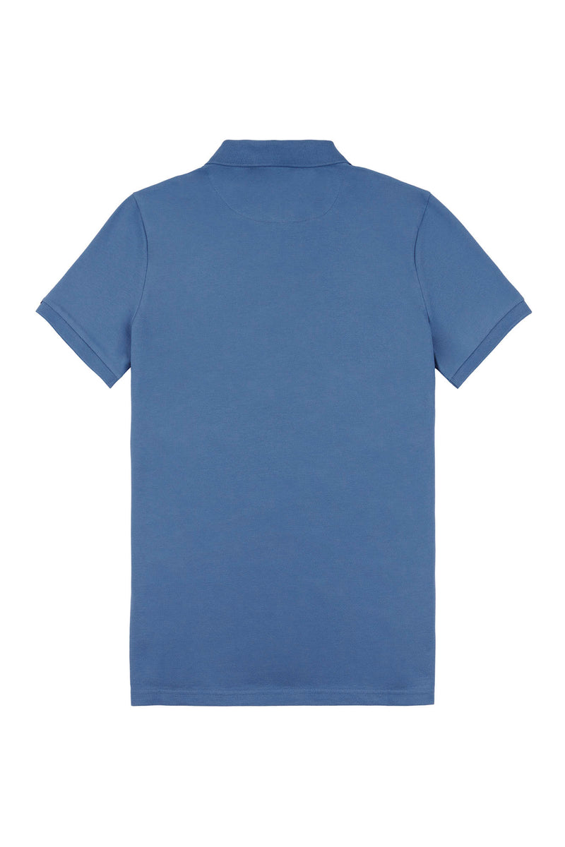 2 For £75 Offer - Mens Pique Polo Shirt in Blue Horizon