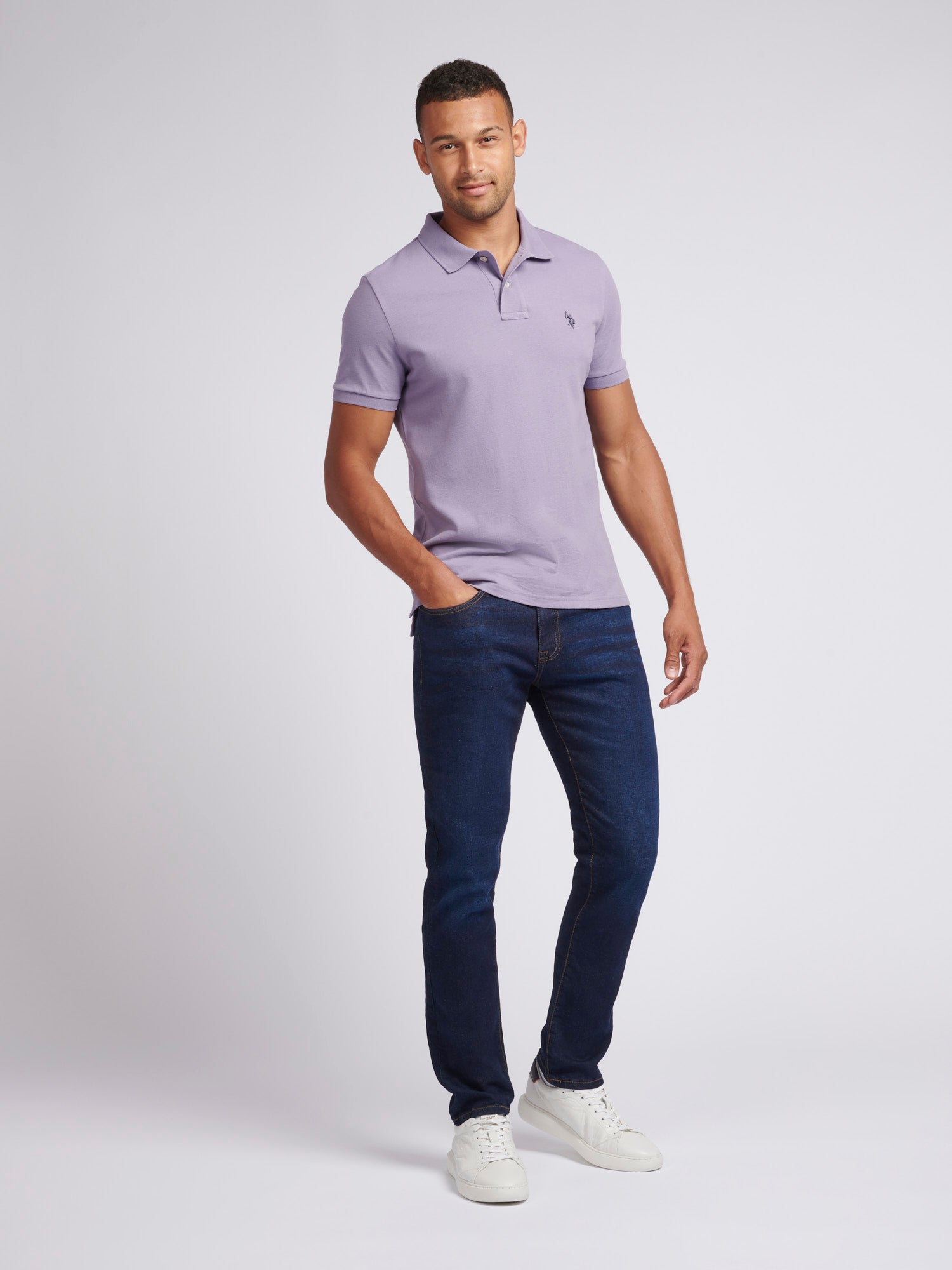 2 For £75 Offer - Mens Pique Polo Shirt in Dusk