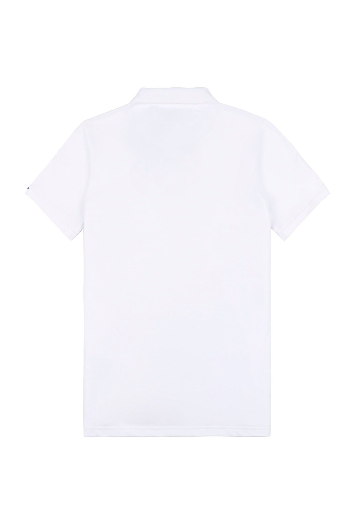 2 For £75 Offer - Mens Pique Polo Shirt in White / Dark Sapphire Navy DHM