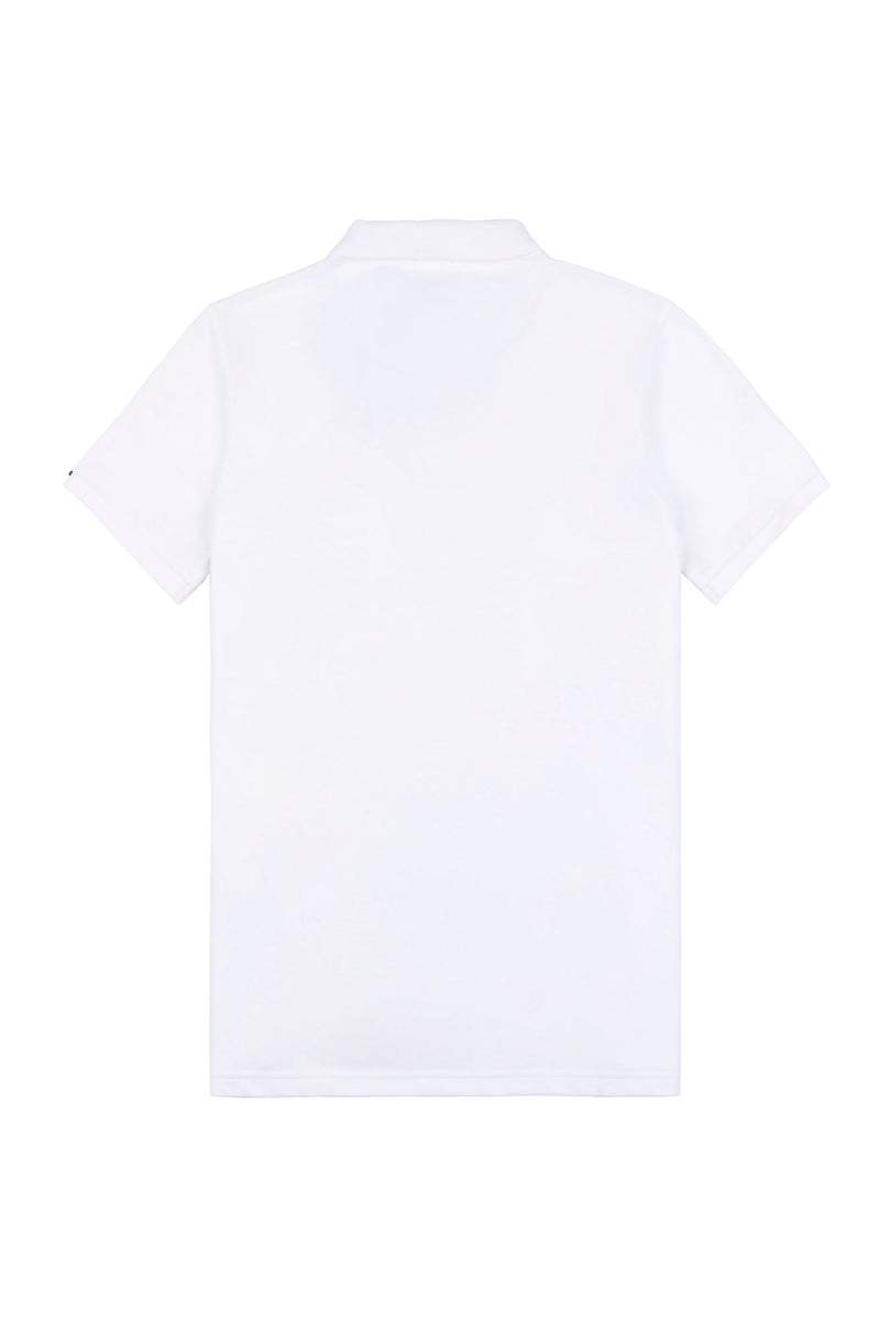 2 For £75 Offer - Mens Pique Polo Shirt in White / Dark Sapphire Navy DHM