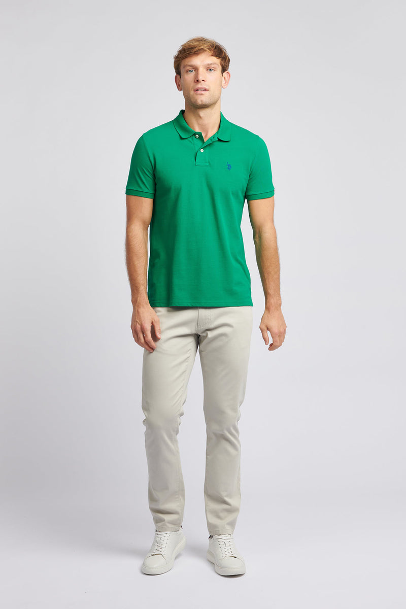 2 For £75 Offer - Mens Pique Polo Shirt in Lush Meadow