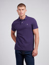 2 For £75 Offer - Mens Pique Polo Shirt in Purple Plumeria