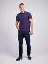 2 For £75 Offer - Mens Pique Polo Shirt in Purple Plumeria