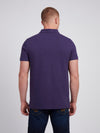 2 For £75 Offer - Mens Pique Polo Shirt in Purple Plumeria