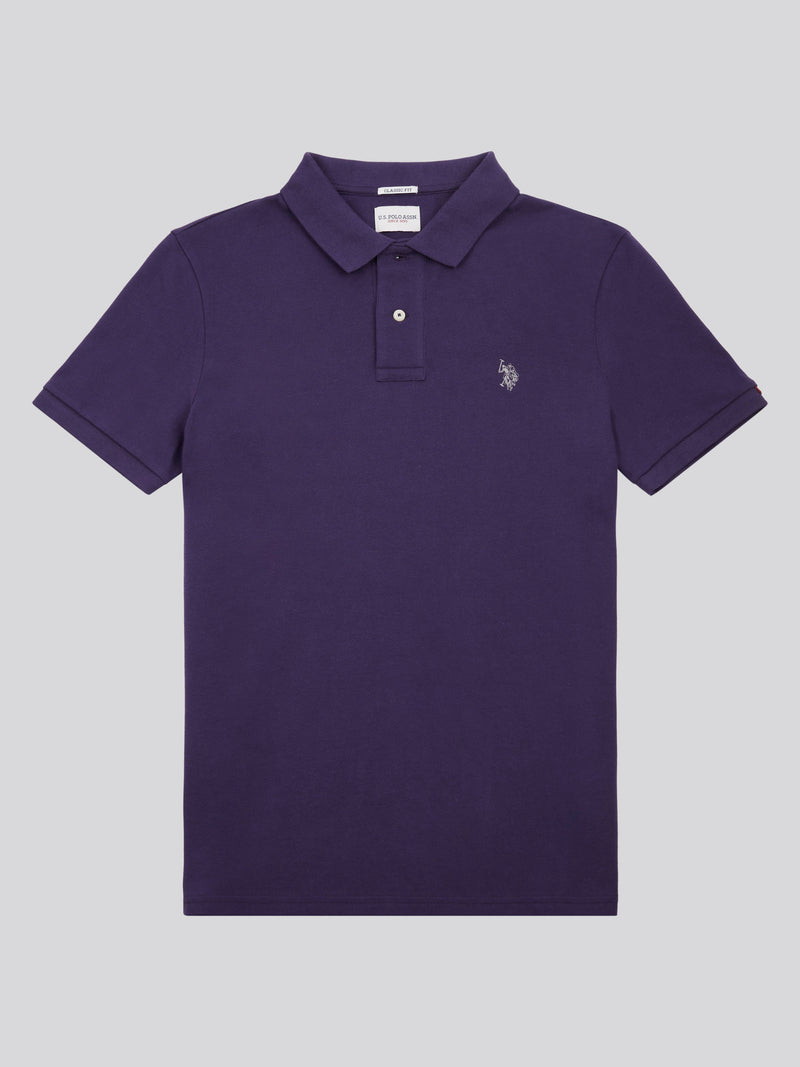 2 For £75 Offer - Mens Pique Polo Shirt in Purple Plumeria