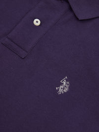 2 For £75 Offer - Mens Pique Polo Shirt in Purple Plumeria