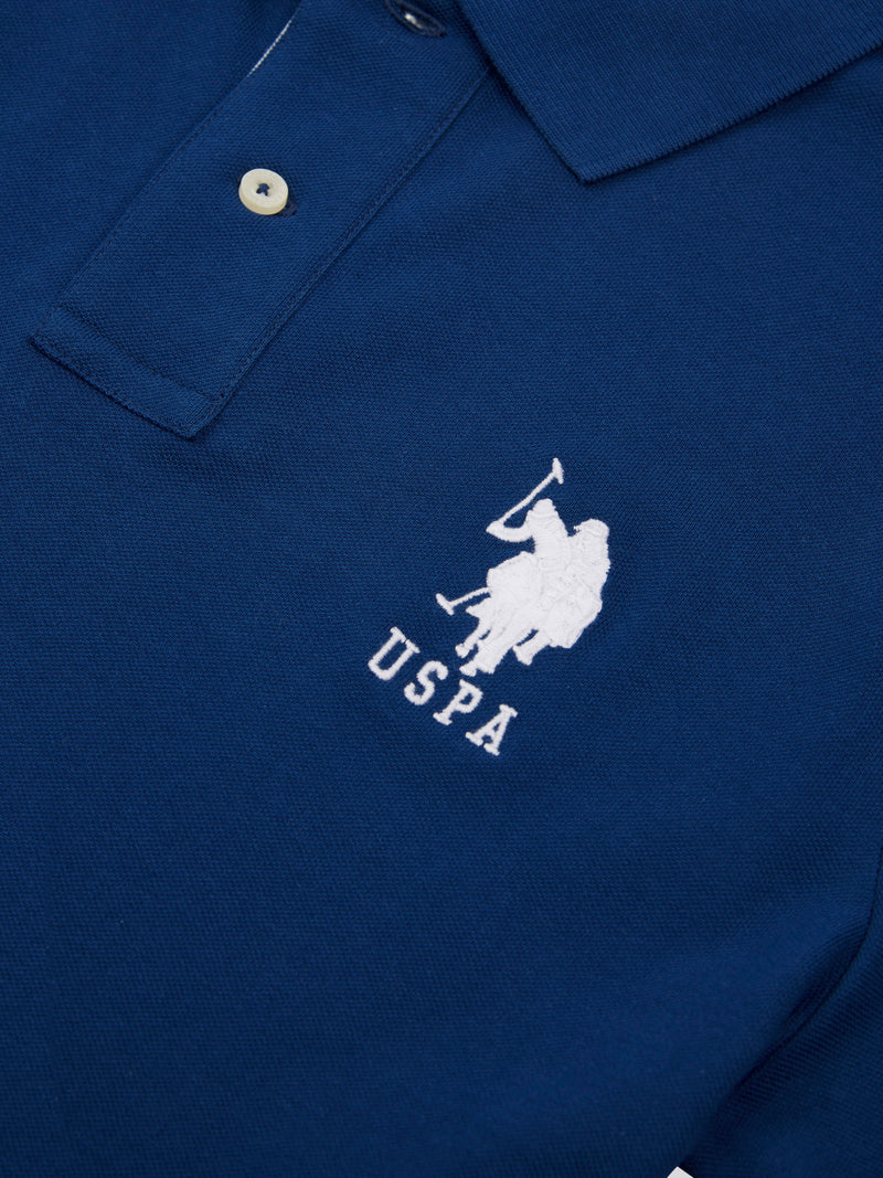 Mens Player 3 Pique Polo Shirt in Navy Peony