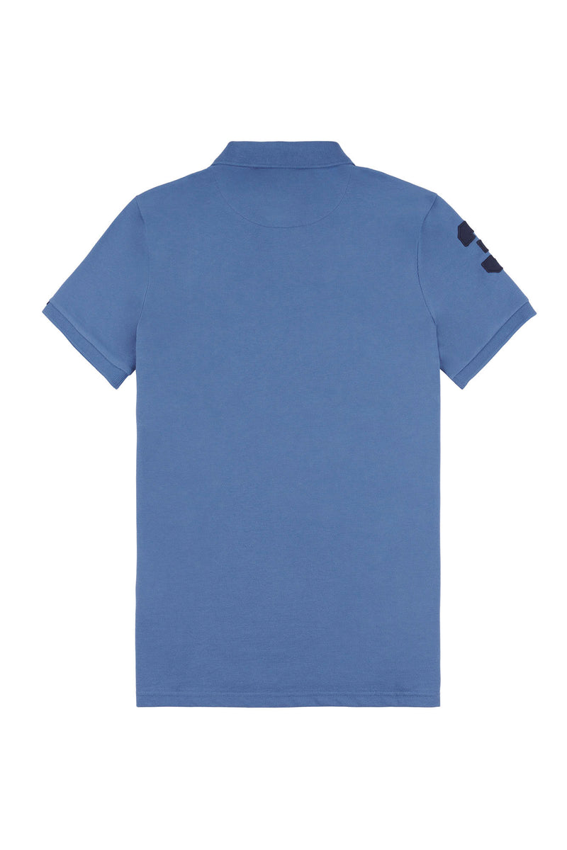 Mens Player 3 Pique Polo Shirt in Blue Horizon