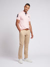 2 For £75 Offer -Mens Player 3 Pique Polo Shirt in Tickled Pink