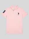 Mens Player 3 Pique Polo Shirt in Tickled Pink