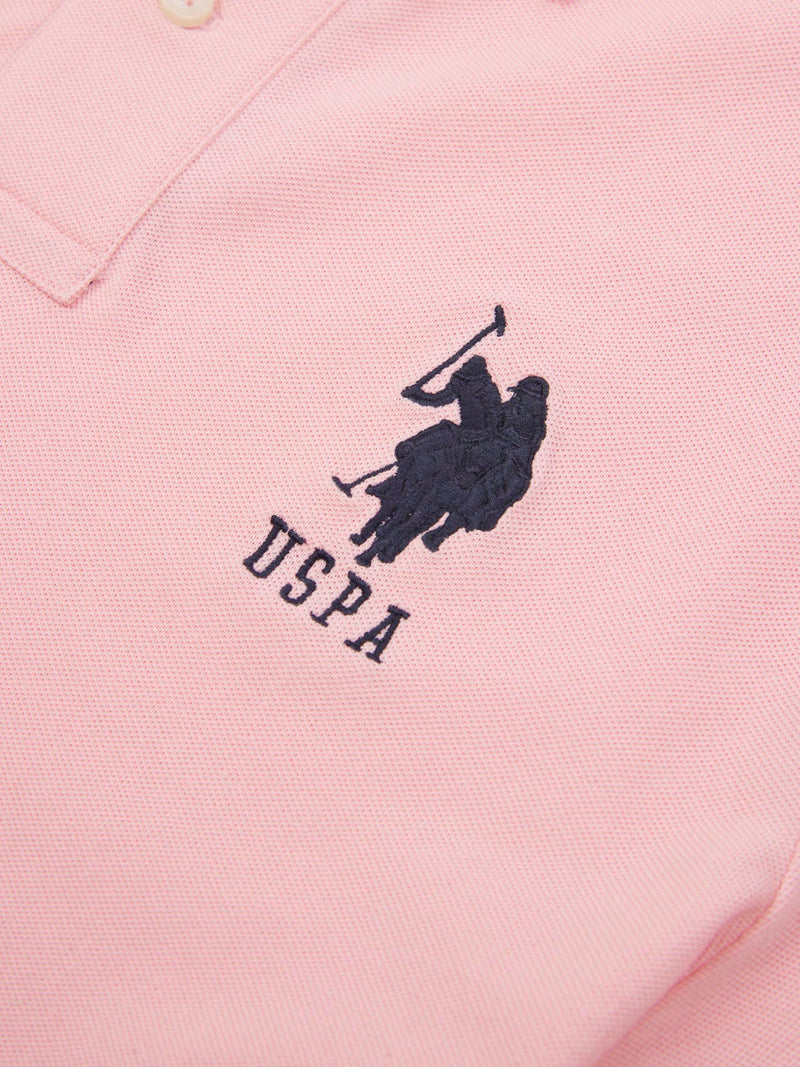 Mens Player 3 Pique Polo Shirt in Tickled Pink