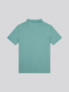 Mens Double Horsemen Textured Polo Shirt in Mineral Blue