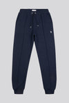 Mens Classic Fit Pin Tuck Joggers in Dark Sapphire Navy / White DHM