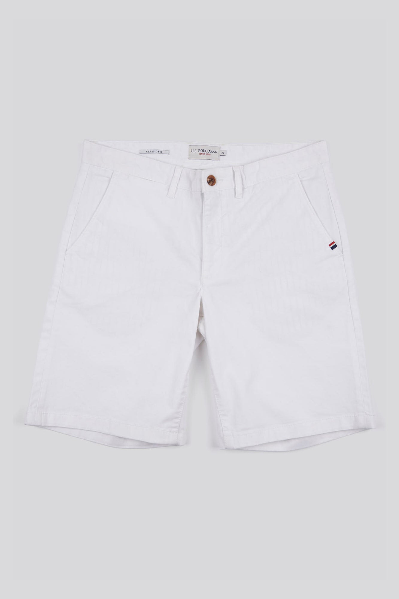 Mens Classic Chinos Shorts in Bright White