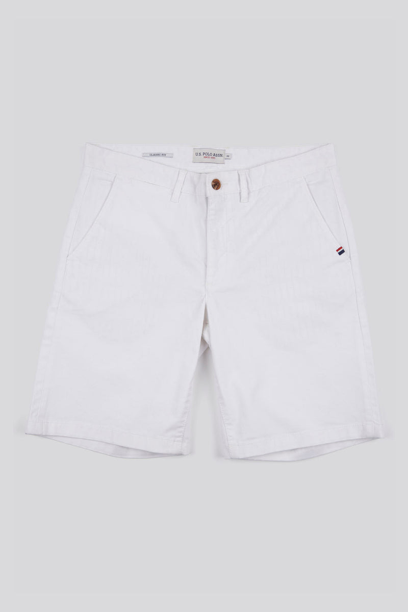 Mens Classic Chinos Shorts in Bright White