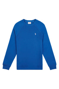 Mens Classic Fit Texture Reverse Sweatshirt in Deja Vu Blue