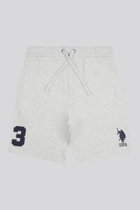 Mens Classic Fit Player 3 Sweat Shorts in Mid Grey Marl