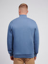 Men's Herringbone ¼ Zip Sweatshirt in Blue Horizon