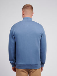 Men's Herringbone ¼ Zip Sweatshirt in Blue Horizon