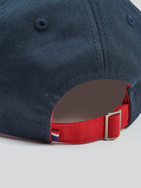 Mens Player 3 Baseball Cap in Dark Sapphire Navy / Haute Red DHM