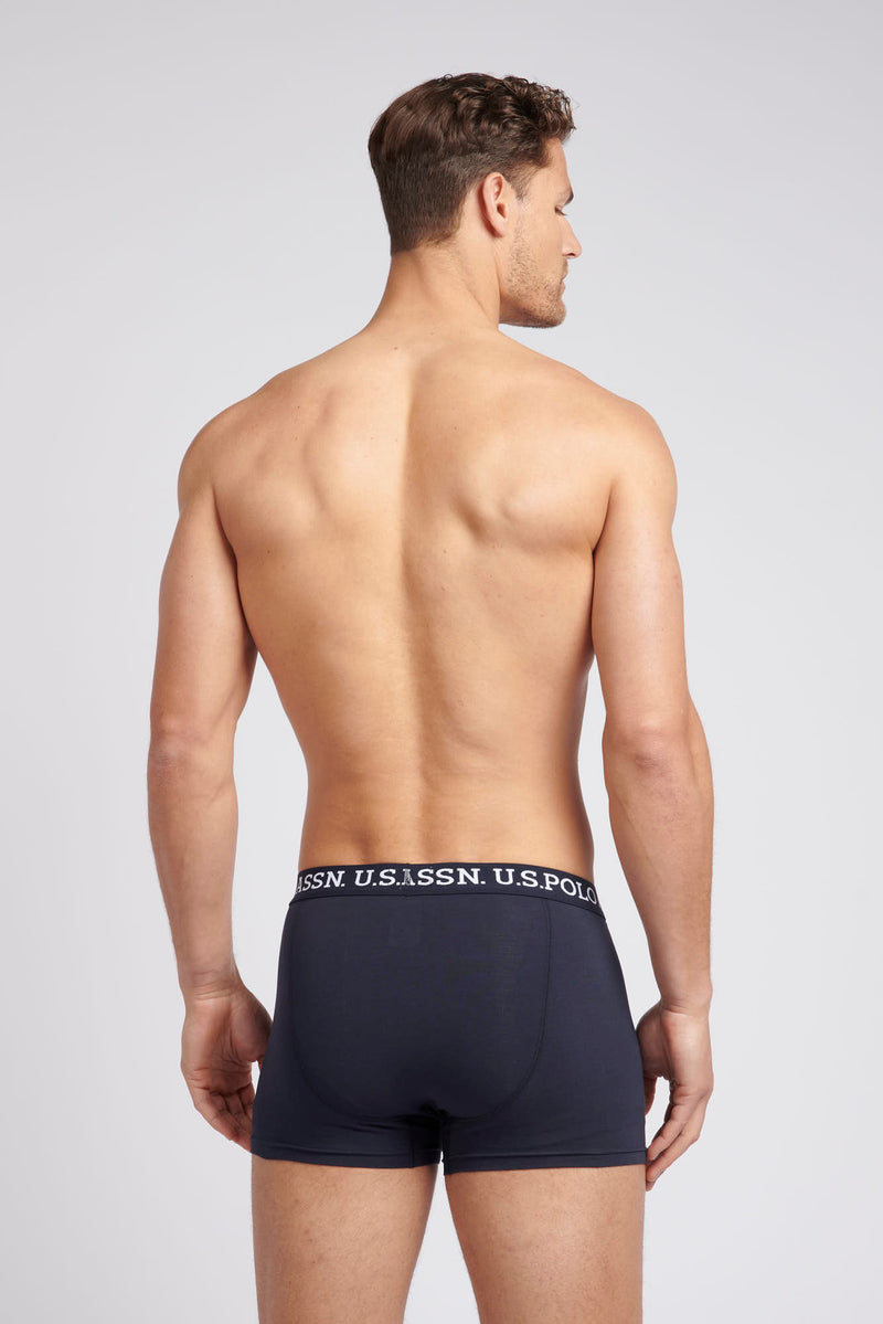 Mens 3 Pack Mixed Boxer Shorts in Dark Sapphire Navy