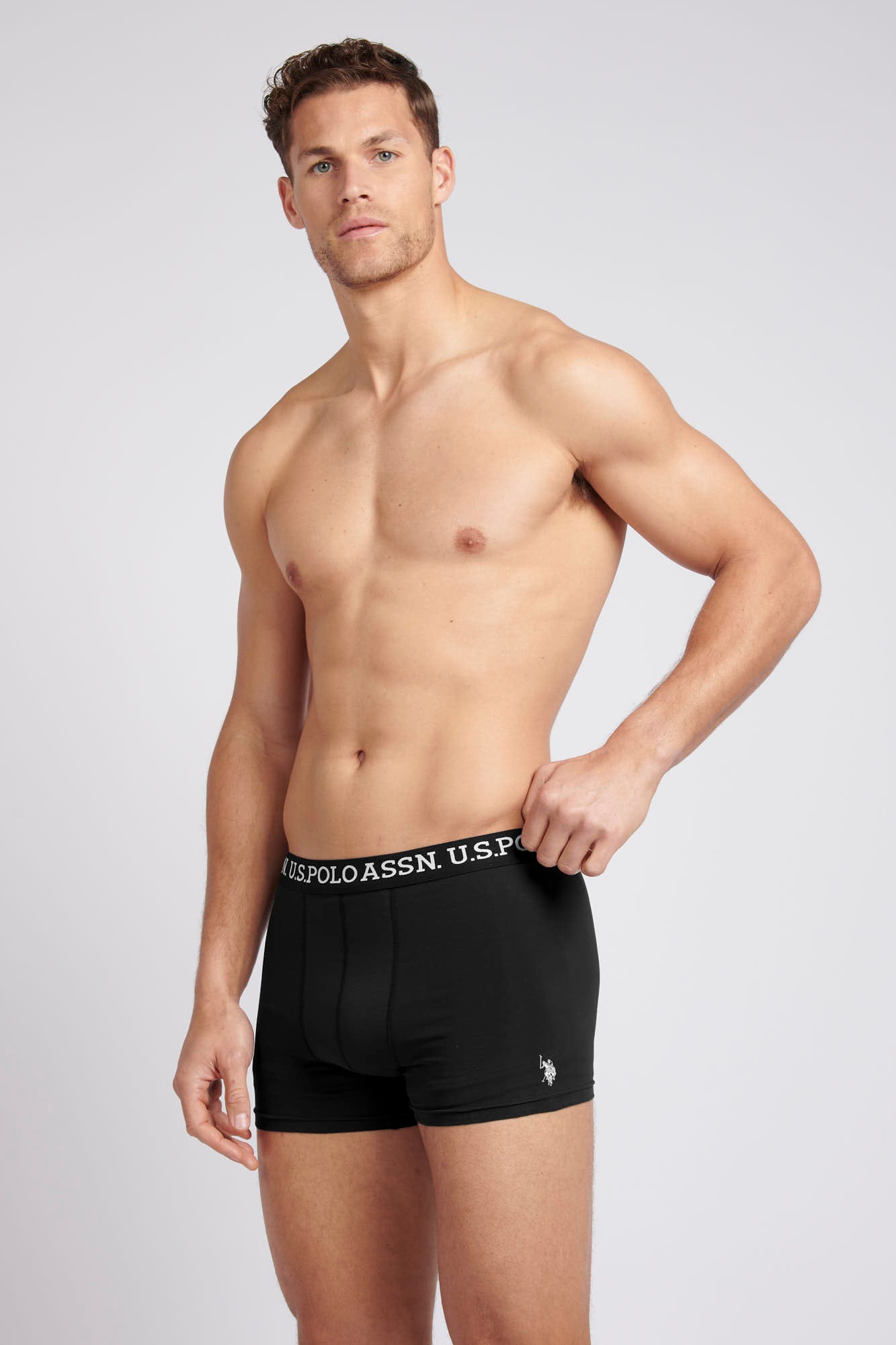 Mens USPA Boxer Briefs (3 Pack) in Black