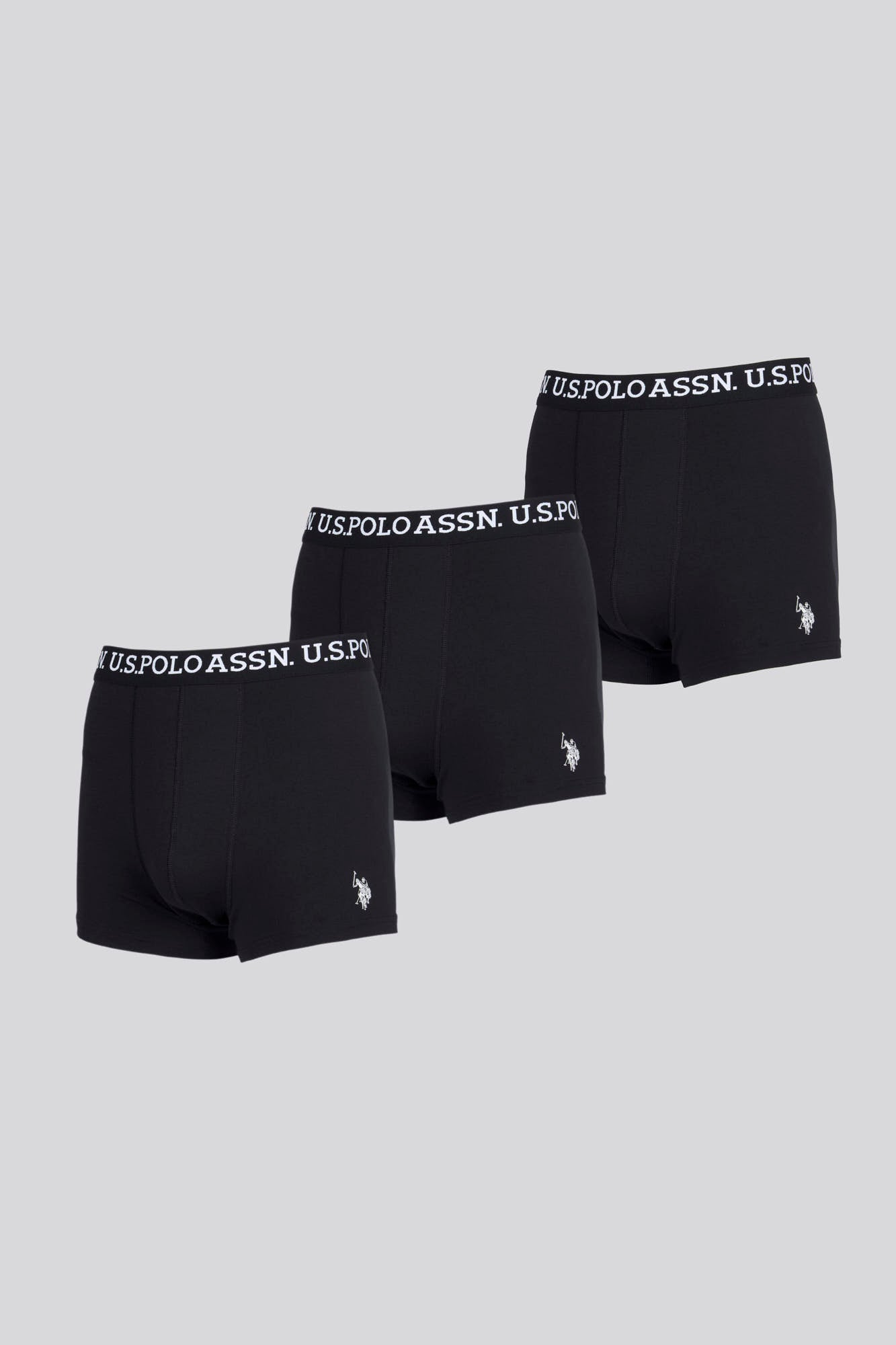 Mens USPA Boxer Briefs (3 Pack) in Black