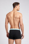 Mens 3 Pack Contrast Stripe Boxer Shorts in Black