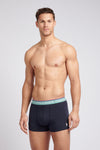 Mens 3 Pack Highlight Stripe Boxer Shorts in Dark Sapphire Navy