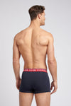 Mens 3 Pack Highlight Stripe Boxer Shorts in Dark Sapphire Navy