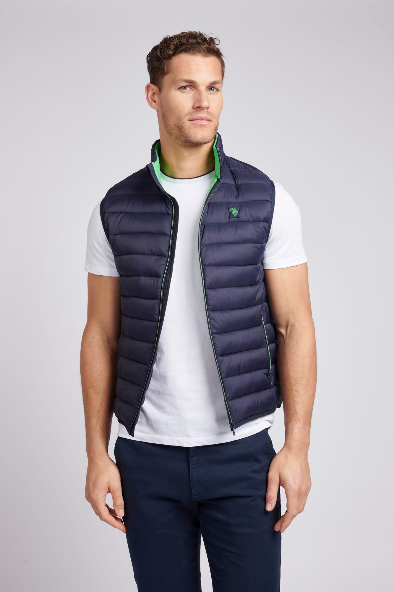 Mens Life Bound Quilted Gilet in Dark Sapphire Navy