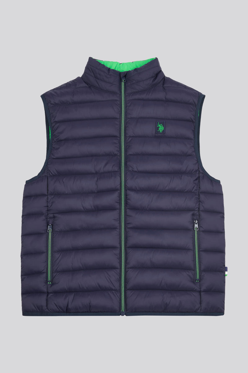 Mens Life Bound Quilted Gilet in Dark Sapphire Navy