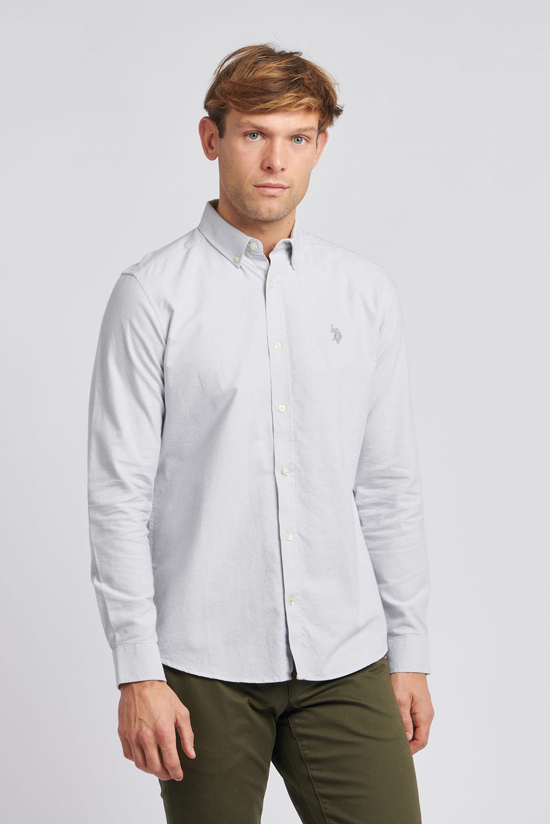 Mens Oxford Shirt in Oyster Mushroom