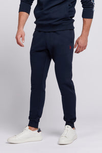 Mens Double Horsemen Joggers in Dark Sapphire Navy / Haute Red DHM