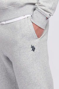 Mens Double Horsemen Joggers in Mid Grey Marl