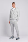 Mens Double Horsemen Joggers in Mid Grey Marl