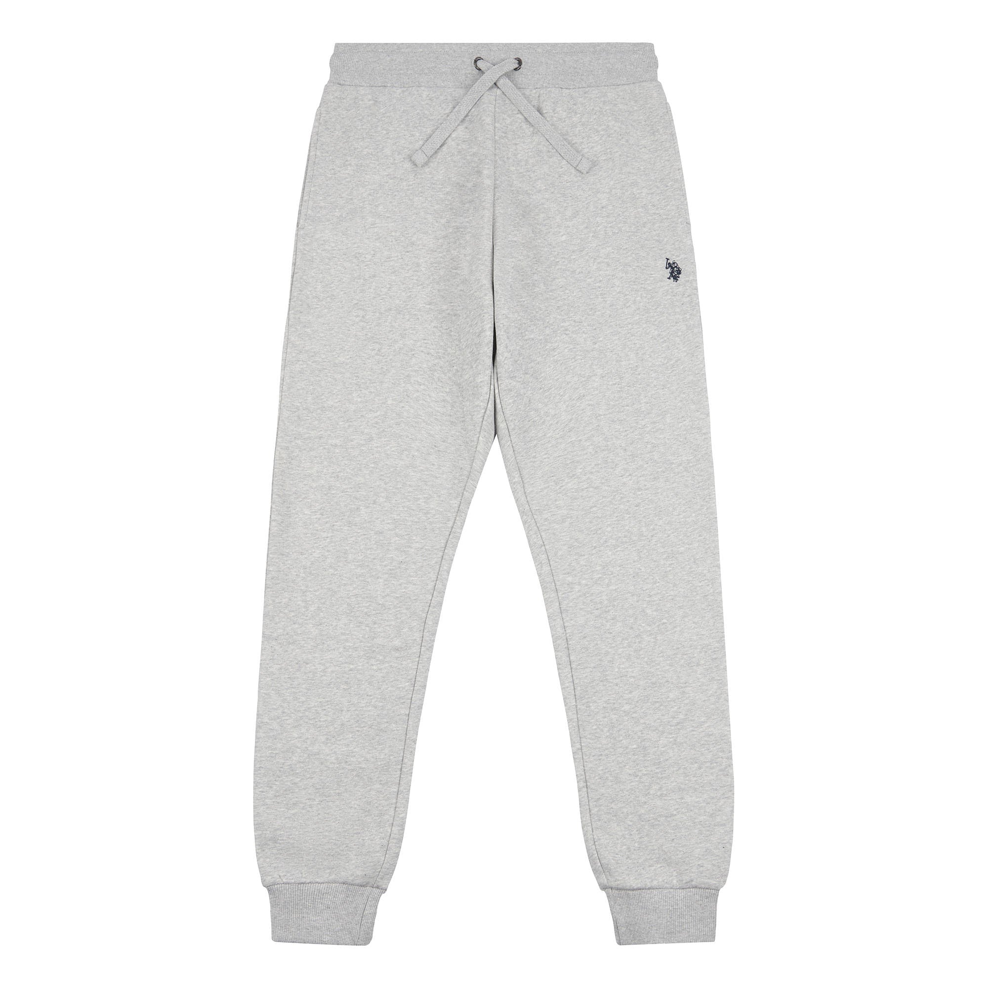 Mens Double Horsemen Joggers in Mid Grey Marl